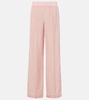 High-rise wide-leg pants