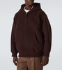 Oversized wool pile hoodie