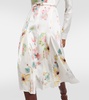 Jane floral silk midi dress