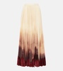 Sif pleated ombré maxi skirt