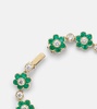 Flora 18kt yellow gold bracelet with emeralds and diamonds