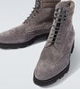 Sapele leather lace-up boots