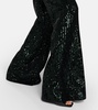 sequin-embellished halterneck jumpsuit