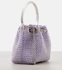 Bon Bon Micro embellished satin bucket bag