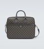 GG Supreme leather-trimmed briefcase