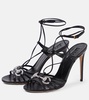 Black Horsebit-Embellished Sandals