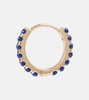 Eternity 14kt gold single hoop earring with lapis