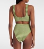 Nadine striped high-rise bikini