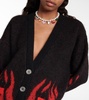 Embellished mohair-blend jacquard cardigan