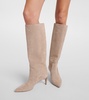 Suede knee-high boots