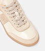 Tabs suede-trimmed leather sneakers