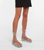 Jamie printed satin sandals