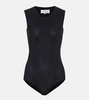 Sleeveless stretch-jersey bodysuit