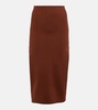 High-rise pencil skirt