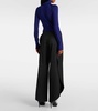 Wool grain de poudre balloon pants