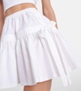 Bow-detail ruffled miniskirt