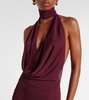 Draped halterneck gown