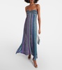 Striped sequined lamé maxi dress