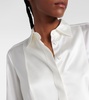 Silk-blend satin blouse