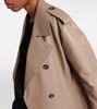 Leather trench coat