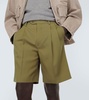 Wool gabardine shorts