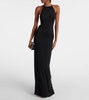 Suspended Triangle open-back maxi dress