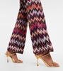 Zig Zag lamé flared pants