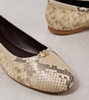 Marcie snake-effect leather ballet flats