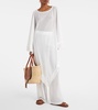 Blair open-knit fringed kaftan