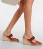 Siena 70 leather espadrille wedges