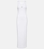 Ribbed-knit cotton jersey maxi dress