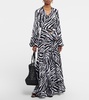 Tina zebra-print maxi skirt