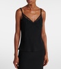 Lace-trimmed crepe camisole