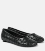 Intrecciato leather ballet flats