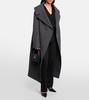 Oversized wool-blend felt wrap coat