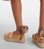 Leather platform espadrilles