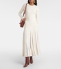 Walsh pleated wool and silk midi dress