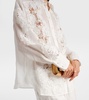 Halliday lace-trimmed ramie shirt