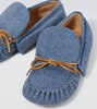 Denim moccasins