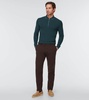 Zip Ridge wool and silk polo sweater