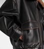 Santiago shearling-trimmed leather jacket