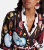 Capri printed silk satin robe