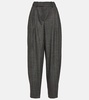 Pinstriped wool wide-leg pants