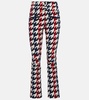 Aurora high-rise houndstooth softshell ski pants