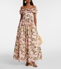 Espliego floral cotton maxi dress