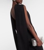 Lilien caped crepe gown