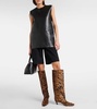 Wide Shaft calf hair knee-high boots