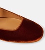 Velvet Mary Jane flats