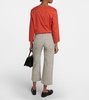 Lira cropped cotton-blend pants