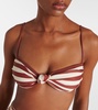 Striped bikini top